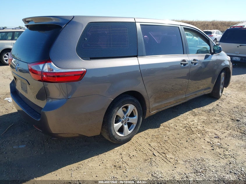 2015 Toyota Sienna VIN 5TDZK3DC0FS613264 IAAI salvage auction — LEFT REAR, Salvage (Arizona), sold $2,950 on 2026-07-08 (photo 4)