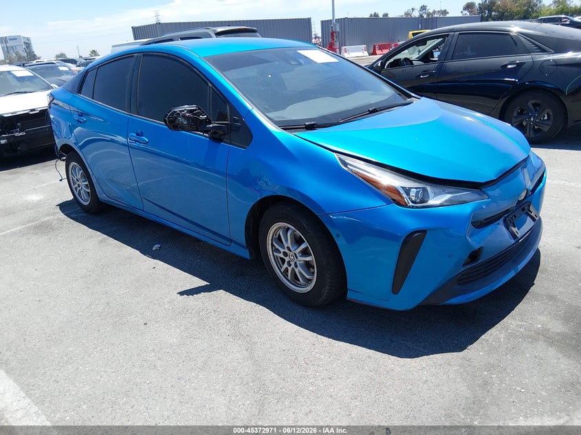 2019 Toyota Prius VIN JTDKARFU2K3092797 IAAI salvage auction — FRONT & REAR, Salvage Title, sold $5,900 on 2026-07-16 (photo 1)