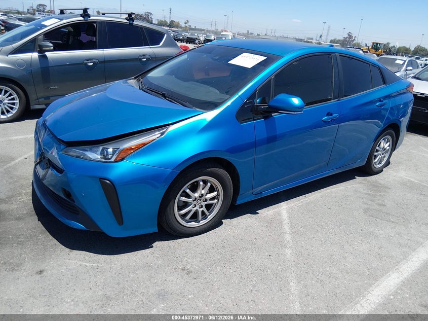 2019 Toyota Prius VIN JTDKARFU2K3092797 IAAI salvage auction — FRONT & REAR, Salvage Title, sold $5,900 on 2026-07-16 (photo 2)