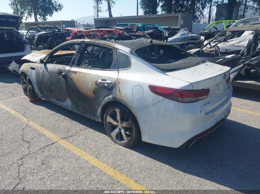 2016 Kia Optima VIN 5XXGW4L24GG011691 IAAI salvage auction — TOTAL BURN, Non-Repairable (California), sold $200 on 2026-07-07 (photo 3)