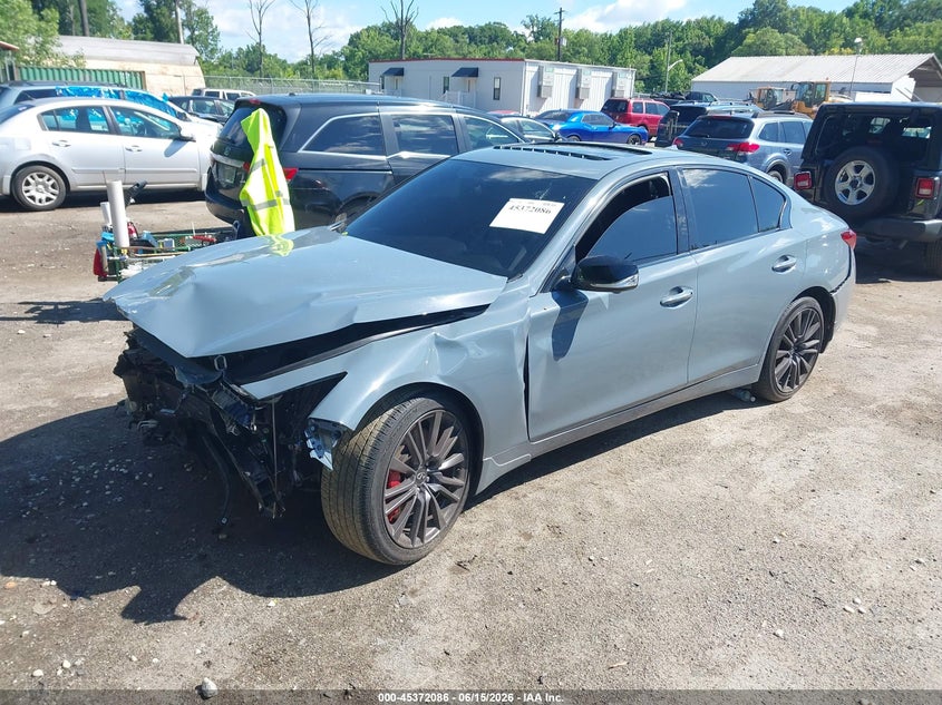 2024 Infiniti Q50 VIN JN1FV7DR1RM680741 IAAI salvage auction — FRONT END, Salvage Title, sold $11,025 on 2026-08-18 (photo 2)