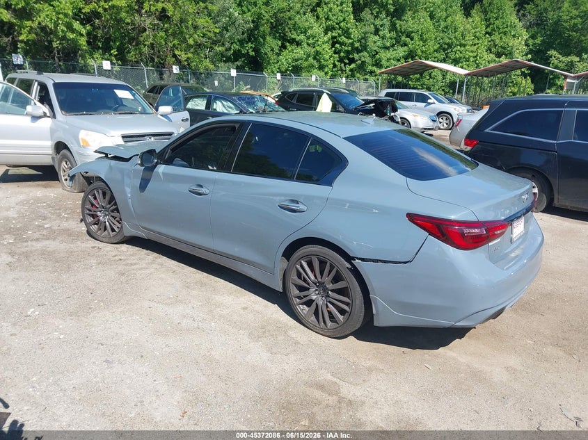 2024 Infiniti Q50 VIN JN1FV7DR1RM680741 IAAI salvage auction — FRONT END, Salvage Title, sold $11,025 on 2026-08-18 (photo 3)