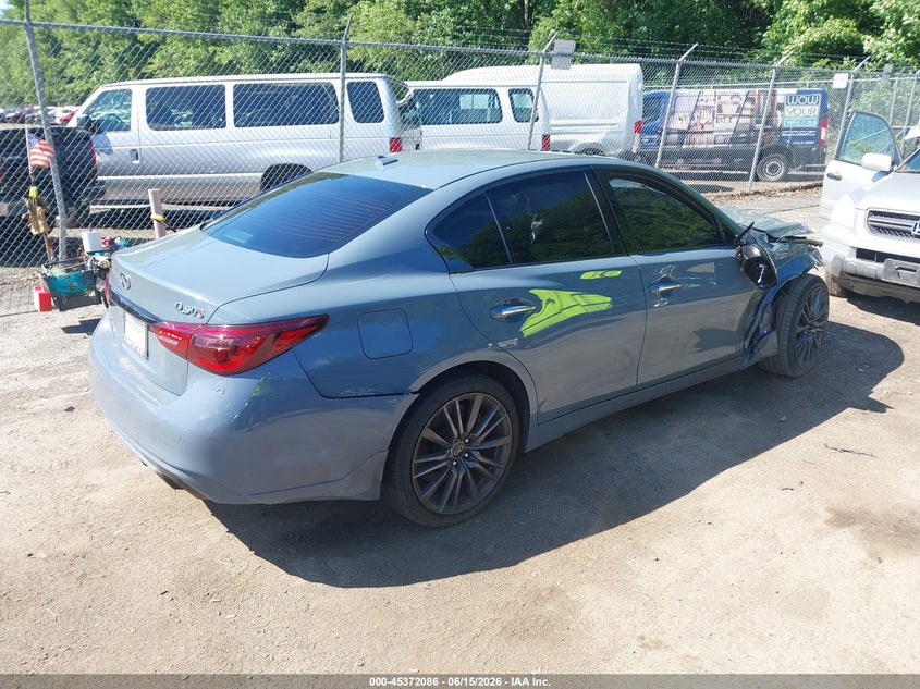 2024 Infiniti Q50 VIN JN1FV7DR1RM680741 IAAI salvage auction — FRONT END, Salvage Title, sold $11,025 on 2026-08-18 (photo 4)