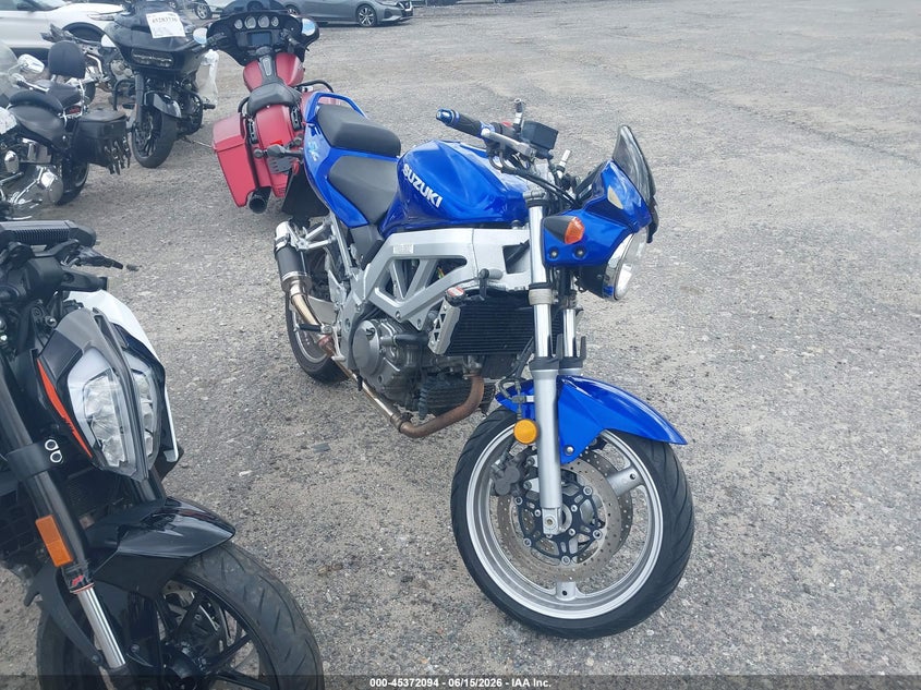 2003 Suzuki Sv650 VIN JS1VP53A032100315 IAAI salvage auction — LEFT SIDE, Clear (Massachusetts), sold $150 on 2026-07-15 (photo 1)