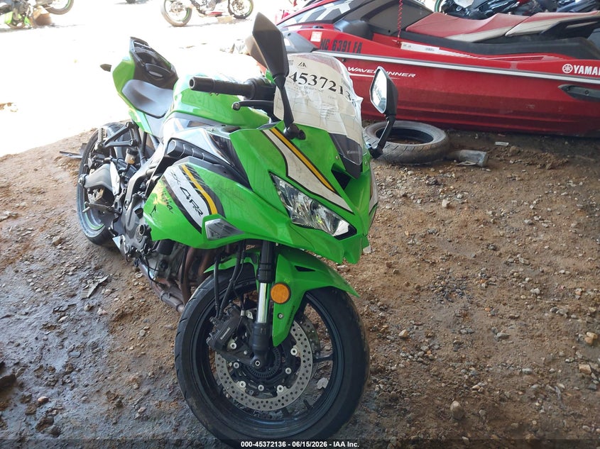 2025 Kawasaki Zx VIN ML5ZXCS16SDA42630 IAAI salvage auction — ENGINE DAMAGE, Salvage (North Carolina), sold $150 on 2026-07-29 (photo 1)