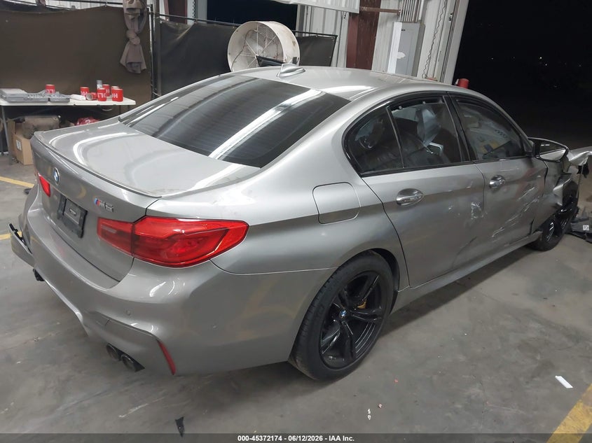 2018 BMW M5 VIN WBSJF0C59JB283636 IAAI salvage auction — FRONT & REAR, Salvage Title, sold $13,200 on 2026-07-31 (photo 4)