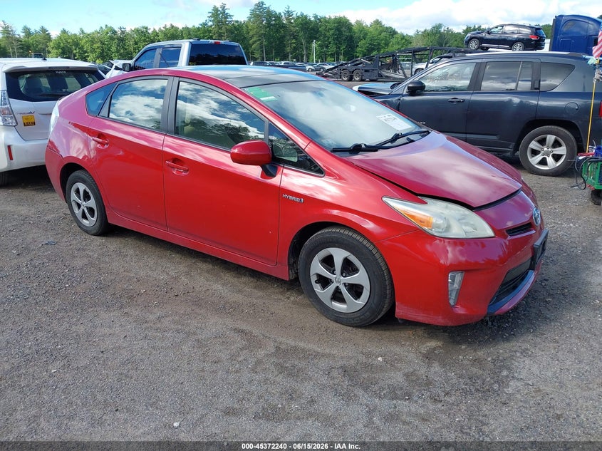 2013 Toyota Prius VIN JTDKN3DU4D5628516 IAAI salvage auction — LEFT REAR, Salvage (Massachusetts), sold $2,450 on 2026-07-17 (photo 1)