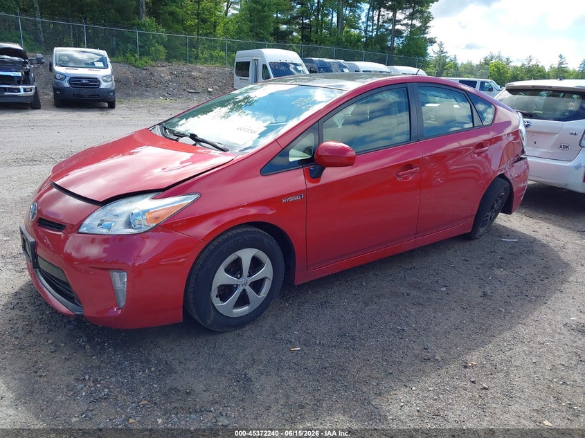 2013 Toyota Prius VIN JTDKN3DU4D5628516 IAAI salvage auction — LEFT REAR, Salvage (Massachusetts), sold $2,450 on 2026-07-17 (photo 2)