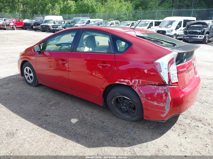 2013 Toyota Prius VIN JTDKN3DU4D5628516 IAAI salvage auction — LEFT REAR, Salvage (Massachusetts), sold $2,450 on 2026-07-17 (photo 3)