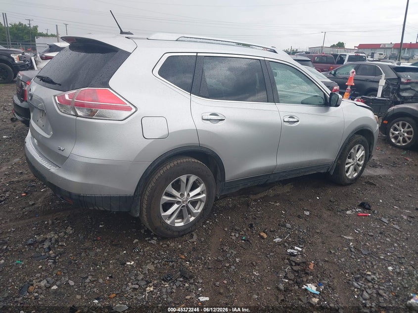 2015 Nissan Rogue VIN KNMAT2MT9FP511122 IAAI salvage auction — FRONT END, Clear (Tennessee), sold $675 on 2026-07-16 (photo 4)