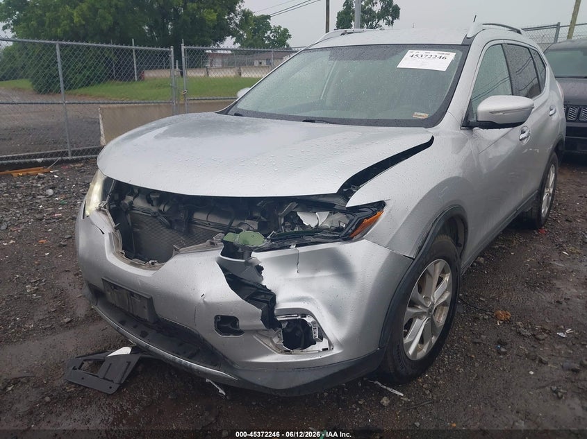2015 Nissan Rogue VIN KNMAT2MT9FP511122 IAAI salvage auction — FRONT END, Clear (Tennessee), sold $675 on 2026-07-16 (photo 6)