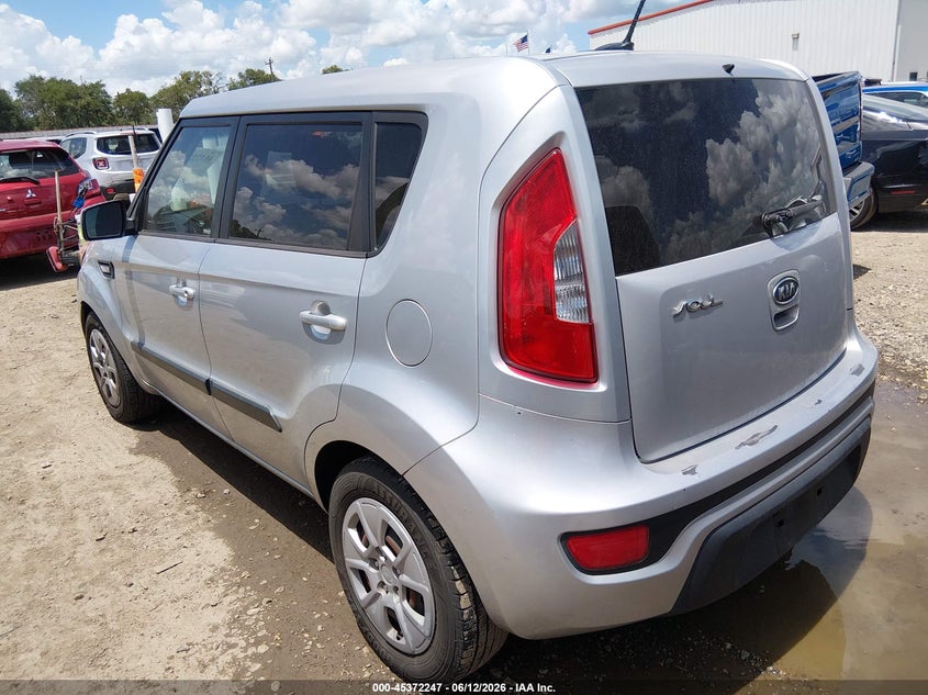 2012 Kia Soul VIN KNDJT2A53C7465630 IAAI salvage auction — NORMAL WEAR, Original (Texas), sold $975 on 2026-07-14 (photo 3)