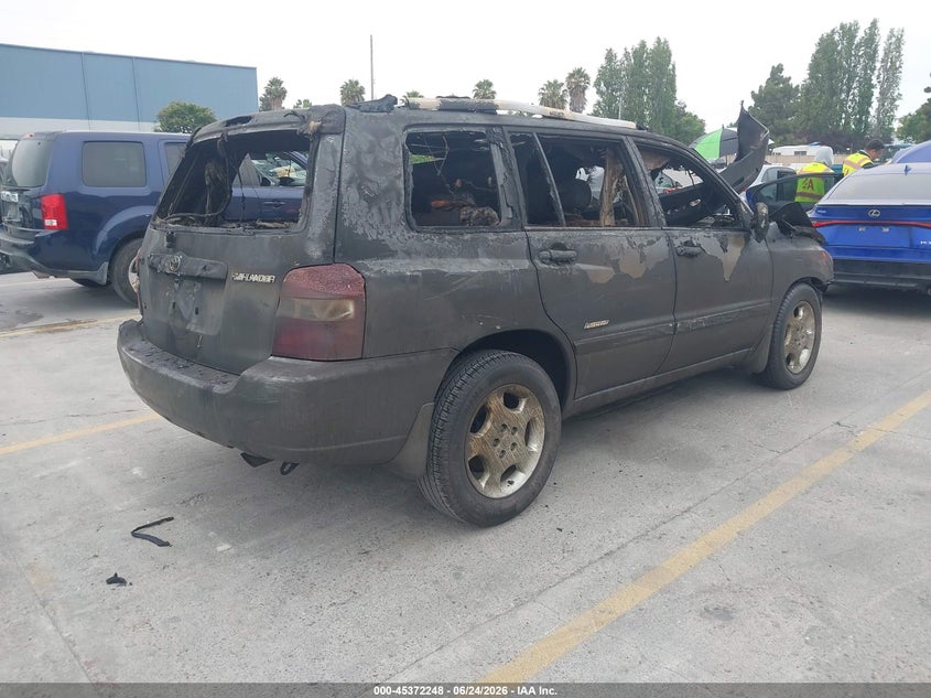 2007 Toyota Highlander VIN JTEDP21A670148790 IAAI salvage auction — BURN, Non-Repairable (California), sold $100 on 2026-07-29 (photo 4)