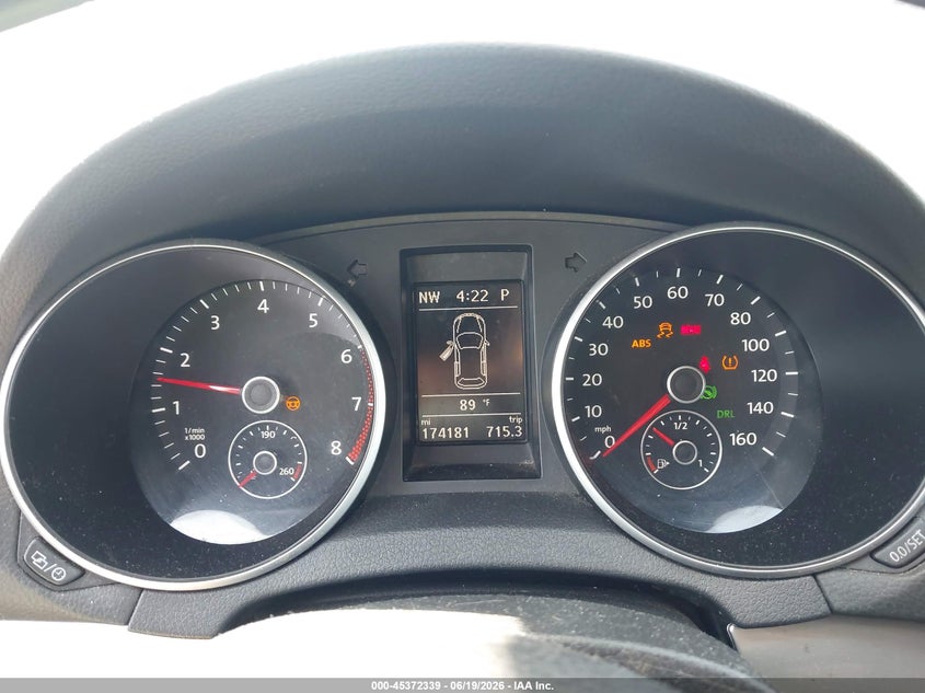 2013 Volkswagen Golf VIN WVWDB7AJ6DW122005 IAAI salvage auction — FRONT END, Repossession Paperwork (Georgia), sold $750 on 2026-07-14 (photo 7)