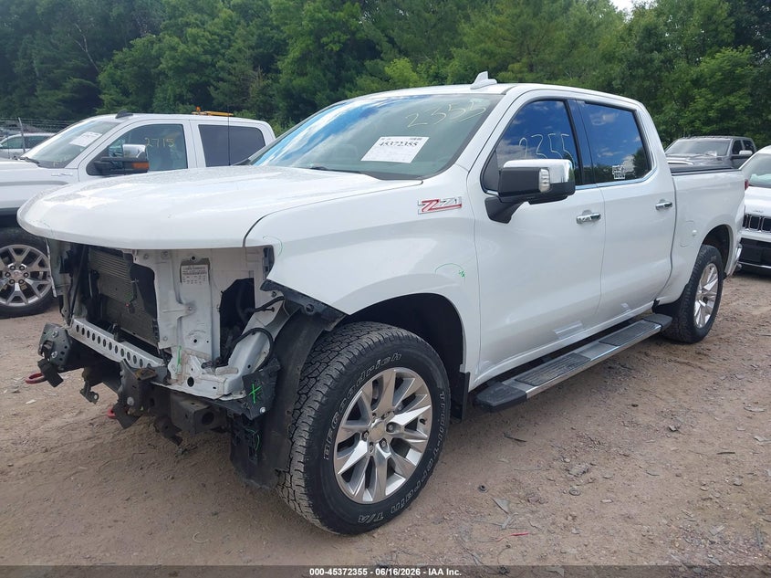 2019 Chevrolet Silverado VIN 1GCUYGED4KZ101037 IAAI salvage auction — FRONT END, Clear (Wisconsin), sold $7,600 on 2026-07-23 (photo 2)