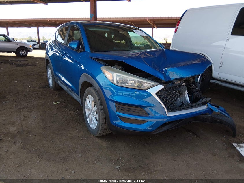 2019 Hyundai Tucson VIN KM8J23A46KU859134 IAAI salvage auction — LEFT FRONT, Salvage Title, sold $25 on 2026-07-28 (photo 1)