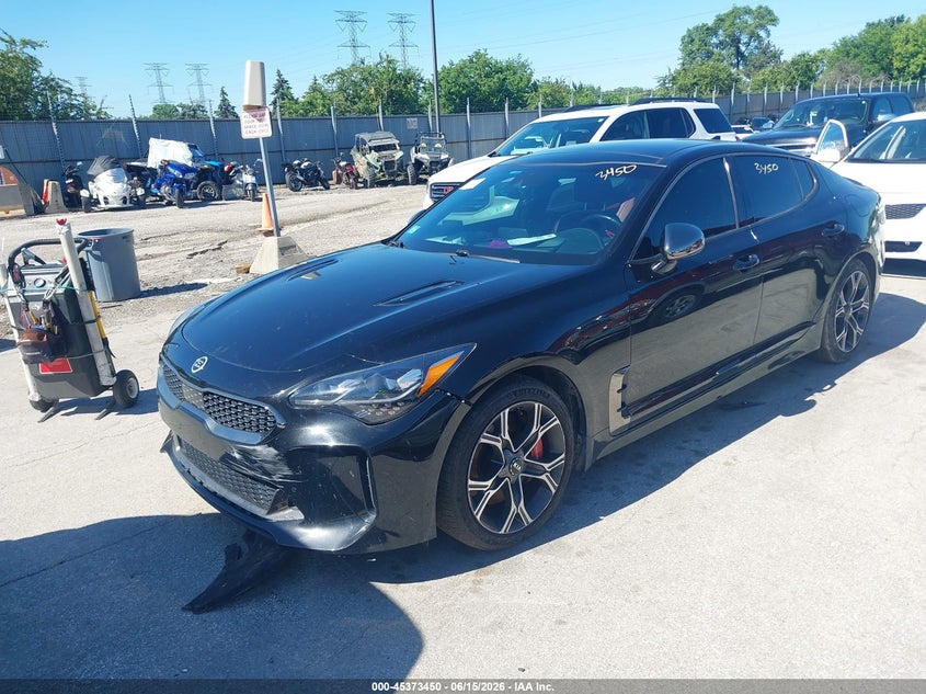 2018 Kia Stinger VIN KNAE55LC4J6020225 IAAI salvage auction — FRONT END, Salvage (Illinois), sold $8,200 on 2026-07-13 (photo 2)