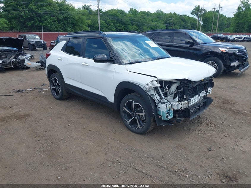 2021 Chevrolet Trailblazer VIN KL79MUSL4MB049364 IAAI salvage auction — FRONT END, Salvage Title, sold $4,550 on 2026-07-22 (photo 1)
