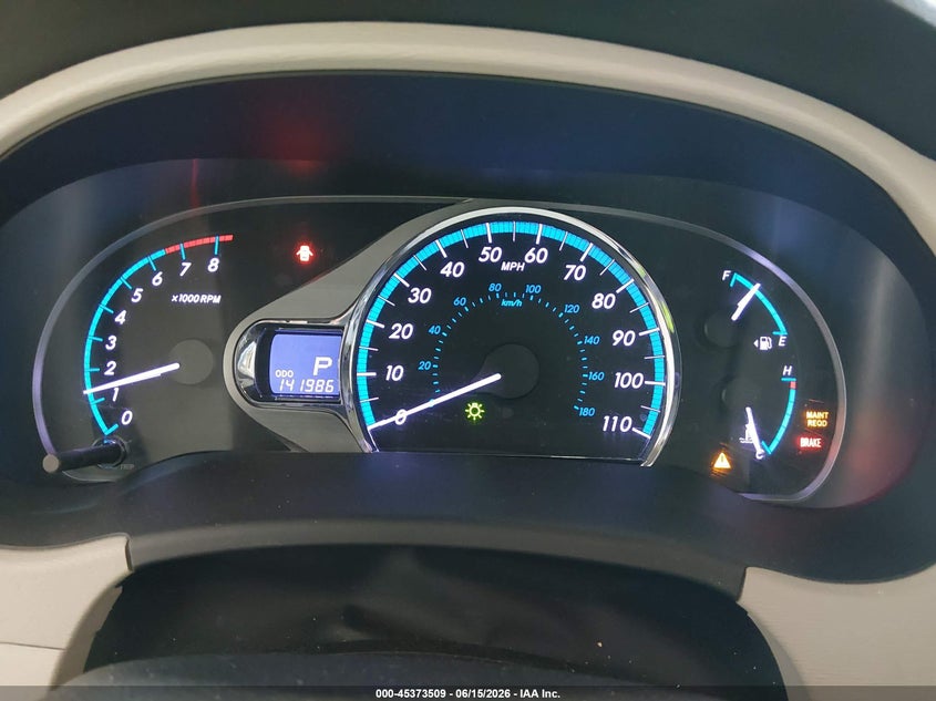 2014 Toyota Sienna VIN 5TDDK3DCXES082163 IAAI salvage auction — NORMAL WEAR, Original (Alaska), sold $8,450 on 2026-07-10 (photo 7)