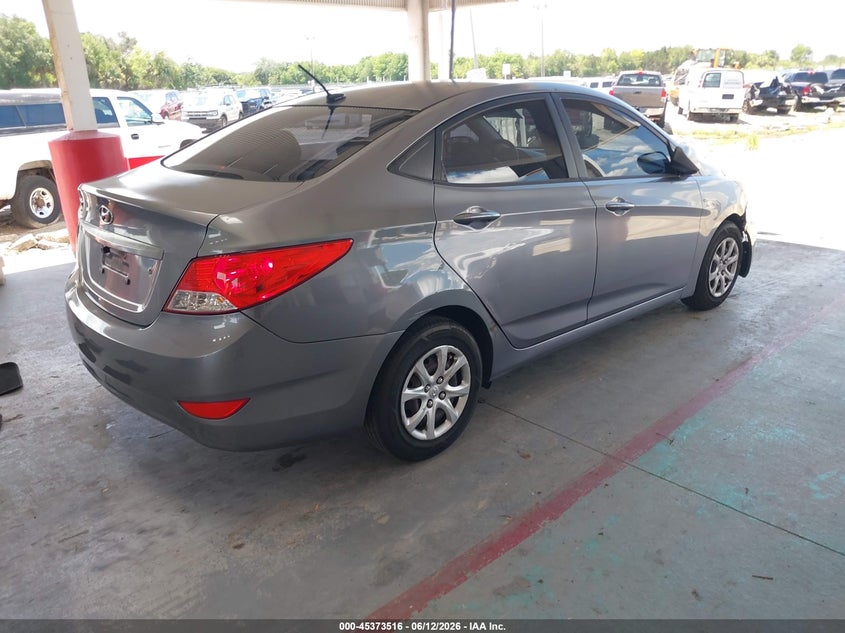 2014 Hyundai Accent VIN KMHCT4AE0EU636953 IAAI salvage auction — FRONT END, Rebuildable (Florida), sold $675 on 2026-07-15 (photo 4)