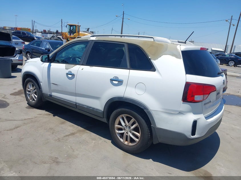 2014 Kia Sorento VIN 5XYKT4A62EG485527 IAAI salvage auction — FRONT & REAR, Clear - Dealer Only (California), sold $475 on 2026-07-08 (photo 3)