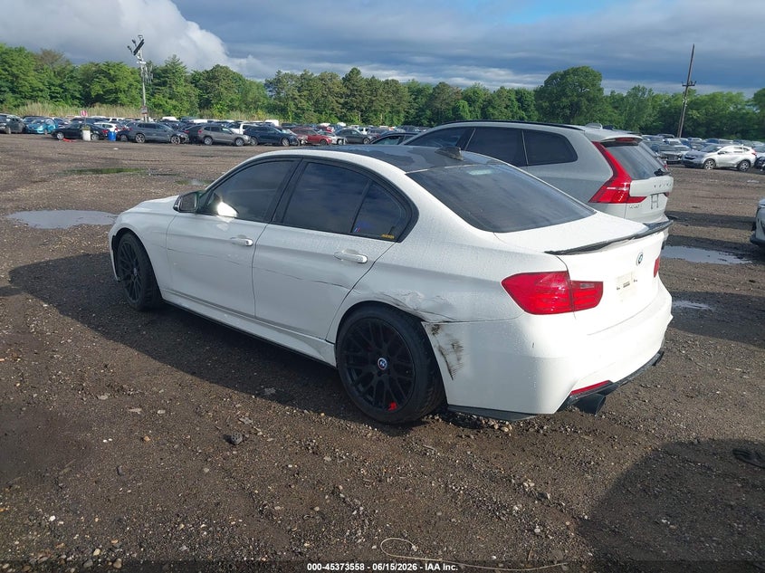 2015 BMW 3er VIN WBA3B5G52FNS12042 IAAI salvage auction — LEFT REAR, Wait Title, sold $1,700 on 2026-08-21 (photo 3)