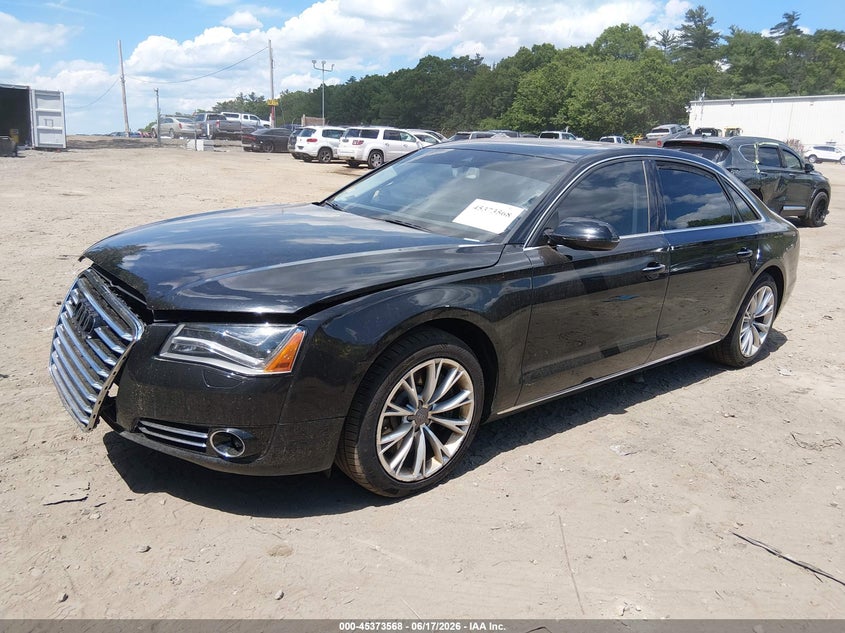 2012 Audi A8 VIN WAURVAFD2CN006606 IAAI salvage auction — FRONT END, Clear (Massachusetts), sold $525 on 2026-07-21 (photo 2)