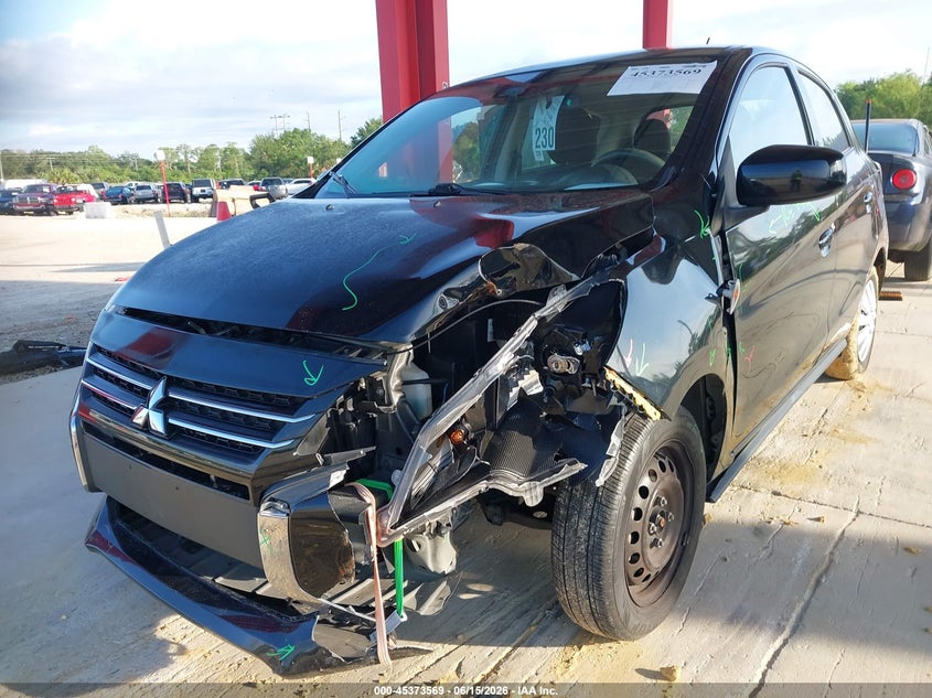 2022 Mitsubishi Mirage VIN ML32AUHJ7NH005346 IAAI salvage auction — LEFT FRONT, Salvage Title, sold $2,150 on 2026-07-21 (photo 6)