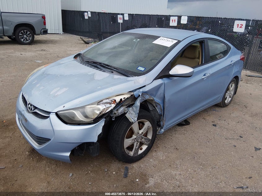 2012 Hyundai Elantra VIN KMHDH4AE5CU441028 IAAI salvage auction — LEFT SIDE, Original (Texas), sold $25 on 2026-07-28 (photo 2)