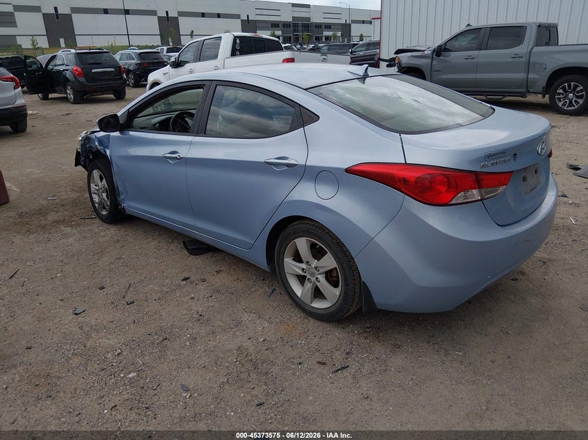 2012 Hyundai Elantra VIN KMHDH4AE5CU441028 IAAI salvage auction — LEFT SIDE, Original (Texas), sold $25 on 2026-07-28 (photo 3)