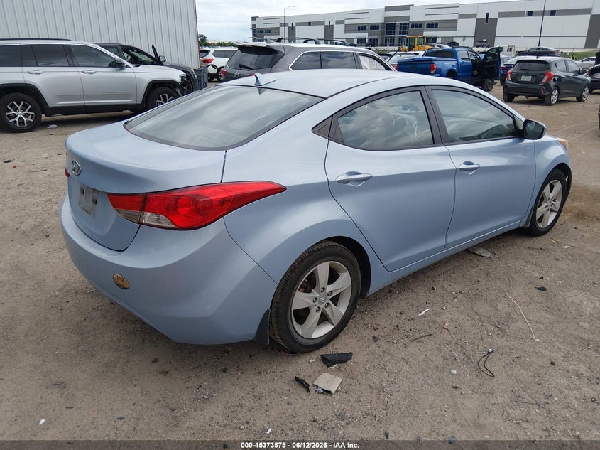 2012 Hyundai Elantra VIN KMHDH4AE5CU441028 IAAI salvage auction — LEFT SIDE, Original (Texas), sold $25 on 2026-07-28 (photo 4)