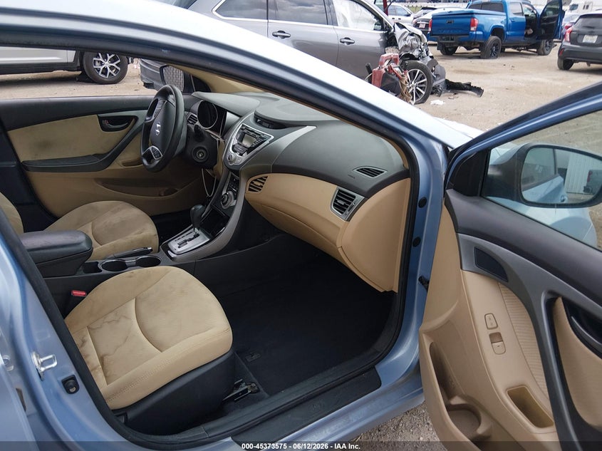 2012 Hyundai Elantra VIN KMHDH4AE5CU441028 IAAI salvage auction — LEFT SIDE, Original (Texas), sold $25 on 2026-07-28 (photo 5)