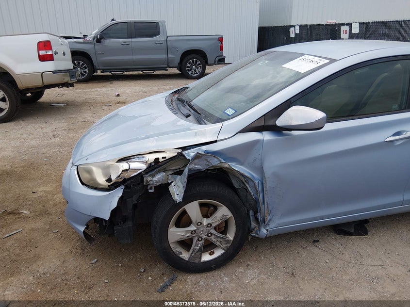2012 Hyundai Elantra VIN KMHDH4AE5CU441028 IAAI salvage auction — LEFT SIDE, Original (Texas), sold $25 on 2026-07-28 (photo 6)