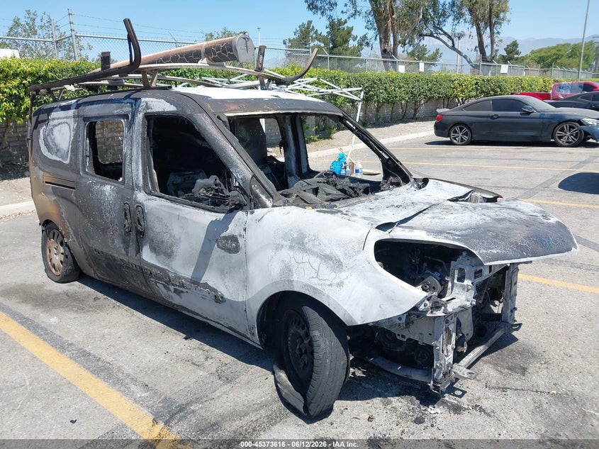 2015 Ram Promaster city VIN ZFBERFAT1F6A37478 IAAI salvage auction — TOTAL BURN, Salvage Title, sold $150 on 2026-07-14 (photo 1)