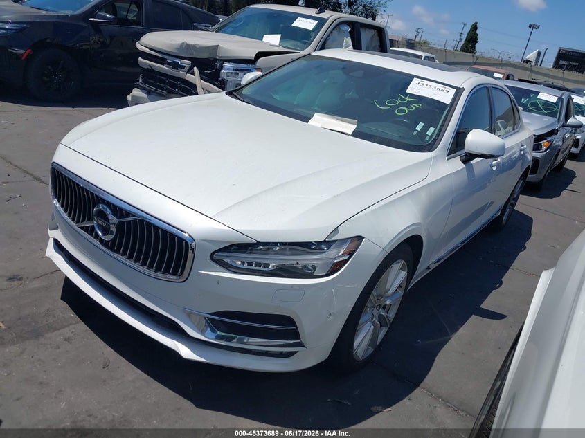 2018 Volvo S90 VIN LVY992ML8JP038607 IAAI salvage auction — RIGHT SIDE, Salvage Certificate (California), sold $4,150 on 2026-07-15 (photo 2)