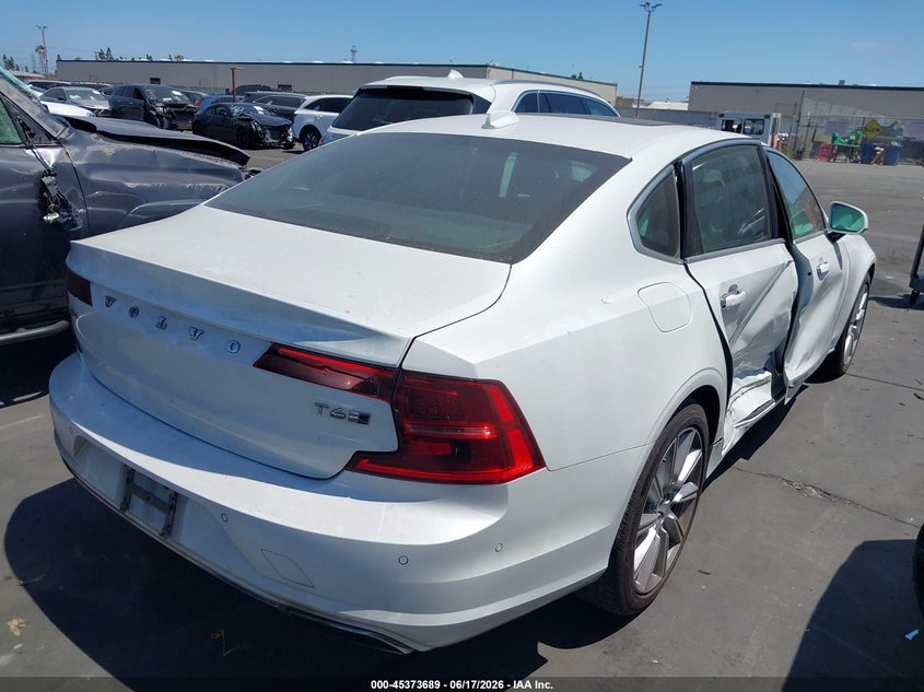 2018 Volvo S90 VIN LVY992ML8JP038607 IAAI salvage auction — RIGHT SIDE, Salvage Certificate (California), sold $4,150 on 2026-07-15 (photo 4)