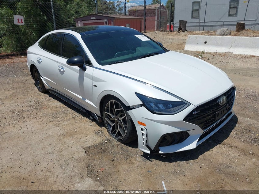 2021 Hyundai Sonata VIN 5NPEK4JC0MH106005 IAAI salvage auction — RIGHT SIDE, Salvage Title, sold $7,100 on 2026-07-27 (photo 1)