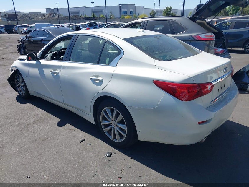 2015 Infiniti Q50 VIN JN1BV7AP2FM346151 IAAI salvage auction — FRONT END, Salvage Title, sold $2,600 on 2026-07-08 (photo 3)