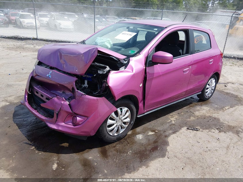 2015 Mitsubishi Mirage VIN ML32A3HJ5FH004739 IAAI salvage auction — FRONT END, Clear (Virginia), sold $75 on 2026-07-10 (photo 2)