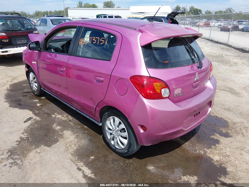 2015 Mitsubishi Mirage VIN ML32A3HJ5FH004739 IAAI salvage auction — FRONT END, Clear (Virginia), sold $75 on 2026-07-10 (photo 3)