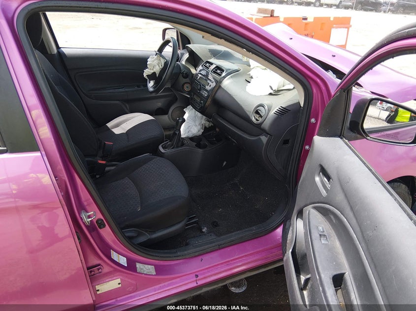 2015 Mitsubishi Mirage VIN ML32A3HJ5FH004739 IAAI salvage auction — FRONT END, Clear (Virginia), sold $75 on 2026-07-10 (photo 5)