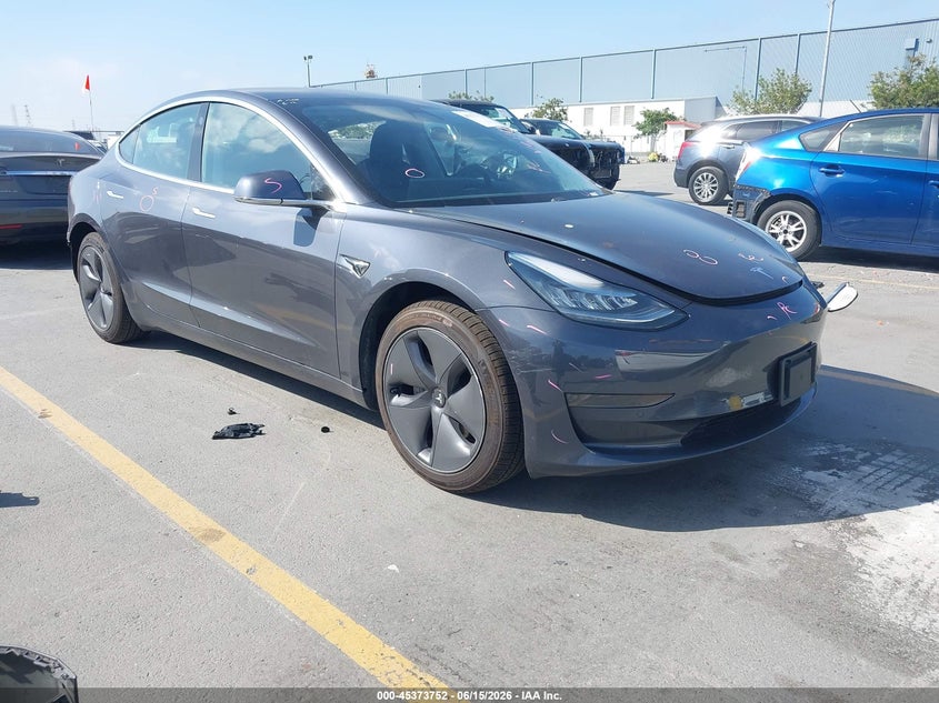 2020 Tesla Model 3 VIN 5YJ3E1EAXLF739310 IAAI salvage auction — LEFT REAR, Salvage Title, sold $6,000 on 2026-07-13 (photo 1)