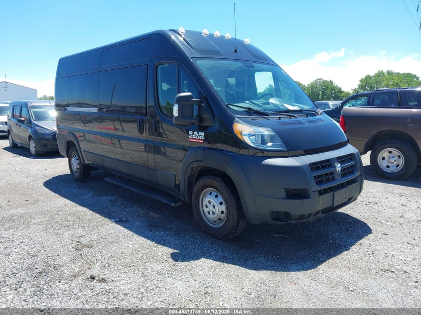 2019 Ram Promaster 2500 VIN 3C6TRVPG1KE566138 IAAI salvage auction — NORMAL WEAR, Sf97 (Indiana), sold $14,300 on 2026-07-15 (photo 1)