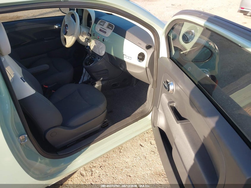 2015 Fiat 500 VIN 3C3CFFAR9FT507989 IAAI salvage auction — SIDE, Original (Texas), sold $1,550 on 2026-08-14 (photo 5)