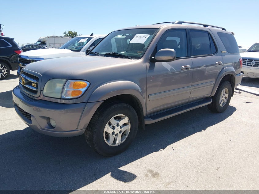 2002 Toyota Sequoia VIN 5TDBT48AX2S109344 IAAI salvage auction — NORMAL WEAR, Regular Certificate (Iowa), sold $575 on 2026-07-21 (photo 2)