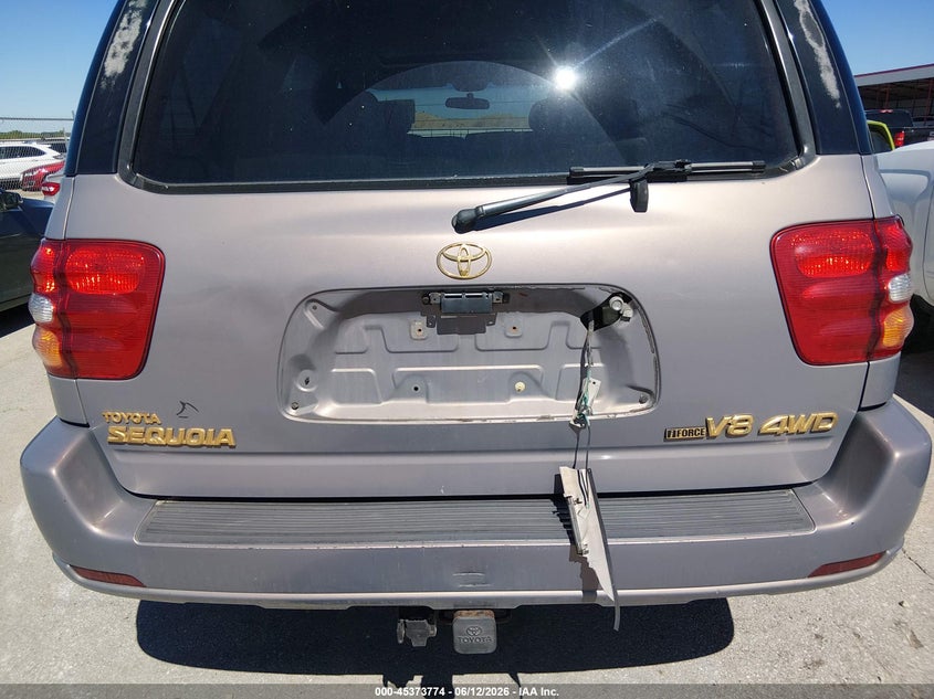 2002 Toyota Sequoia VIN 5TDBT48AX2S109344 IAAI salvage auction — NORMAL WEAR, Regular Certificate (Iowa), sold $575 on 2026-07-21 (photo 6)