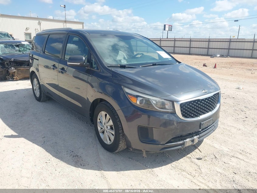 2016 Kia SEDONA VIN KNDMB5C11G6089310 IAAI salvage auction — NORMAL WEAR, Clear (Utah), sold $1,250 on 2026-07-09 (photo 1)