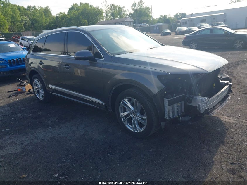 2021 Audi Q7 VIN WA1LXAF73MD036938 IAAI salvage auction — FRONT END, Salvage (Pennsylvania), sold $12,600 on 2026-07-09 (photo 1)
