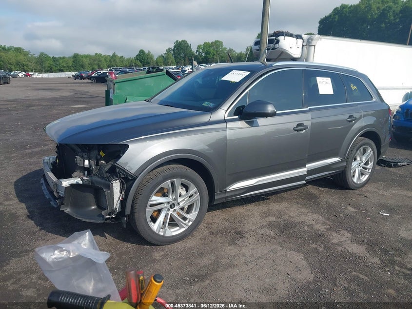 2021 Audi Q7 VIN WA1LXAF73MD036938 IAAI salvage auction — FRONT END, Salvage (Pennsylvania), sold $12,600 on 2026-07-09 (photo 2)