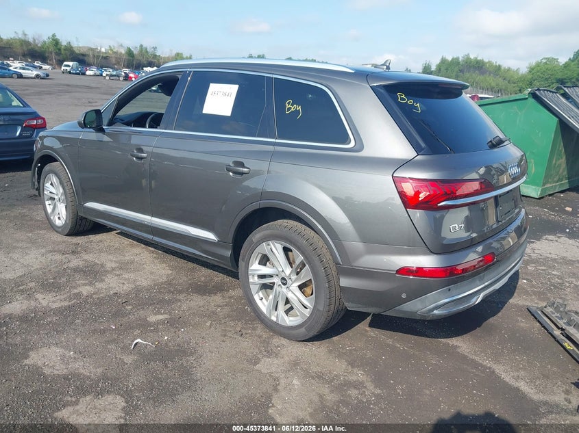 2021 Audi Q7 VIN WA1LXAF73MD036938 IAAI salvage auction — FRONT END, Salvage (Pennsylvania), sold $12,600 on 2026-07-09 (photo 3)